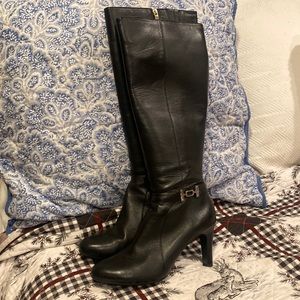 New Bandalino black leather tall boots